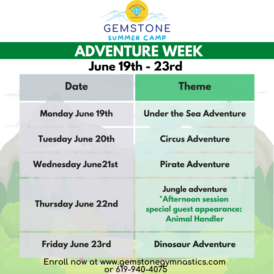 Adventure Summer Camp Daily Themes